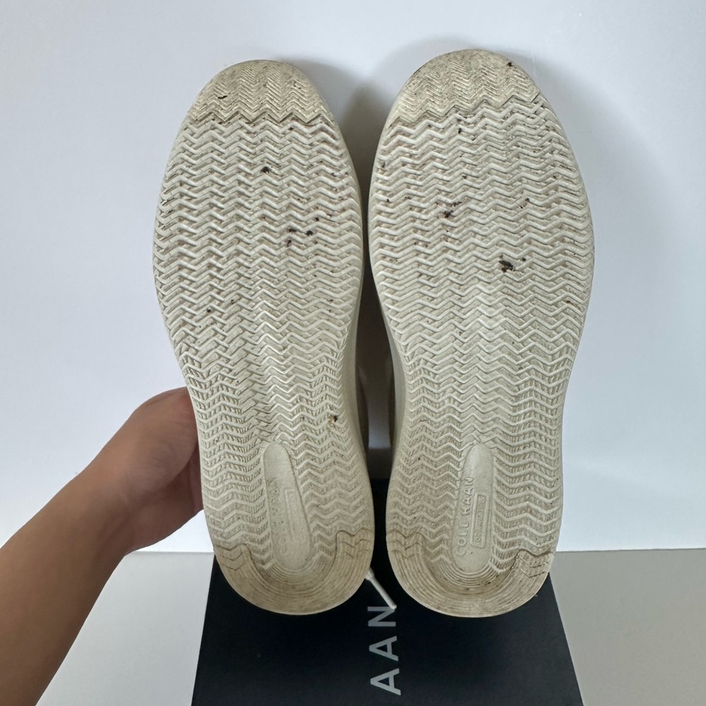 Cole Haan Women's Beige and White Glitter Sneakers - Picture 8 of 9